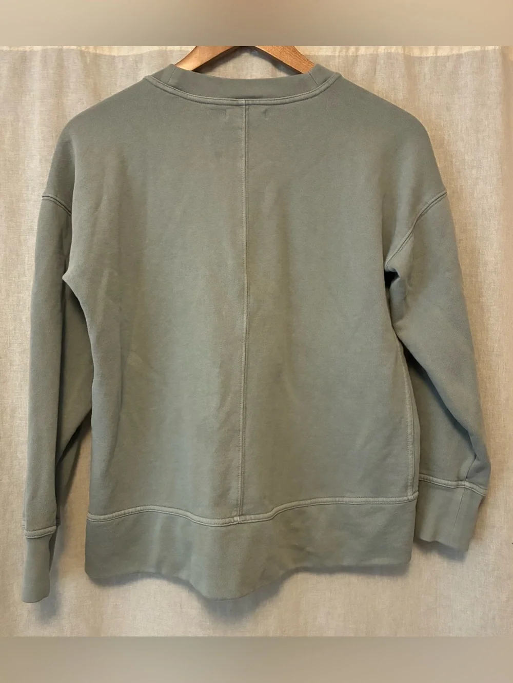Madewell Light Sage Green Crewneck Sweatshirt 100% Cotton - Picture 2 of 4